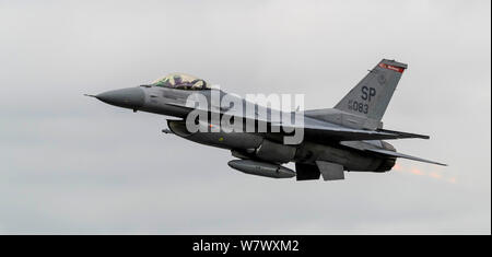 Il combattimento aereo il comando F-16 Viper Demo Team presso il Royal International Air Tattoo 2019 Foto Stock