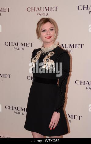 L'attrice americana Kirsten Dunst partecipa ad un evento promozionale della gioielleria francese e guardare la marca Chaumet a una boutique di Chaumet a Hong Kong, Cina, 9 Foto Stock