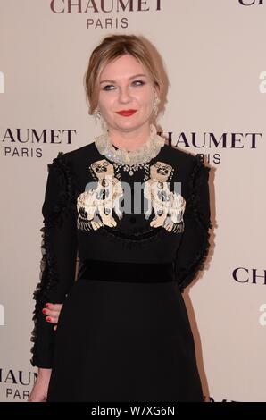 L'attrice americana Kirsten Dunst partecipa ad un evento promozionale della gioielleria francese e guardare la marca Chaumet a una boutique di Chaumet a Hong Kong, Cina, 9 Foto Stock