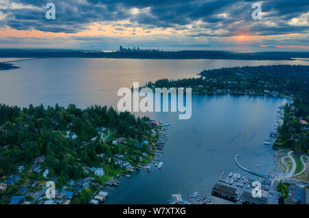 Bellevue è una moderna città nello stato di Washington Foto Stock