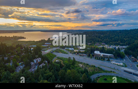 Bellevue è una moderna città nello stato di Washington Foto Stock