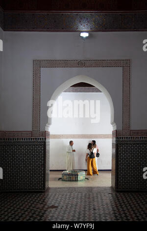 Palazzo Bahia a Marrakech Medina - Marocco Foto Stock