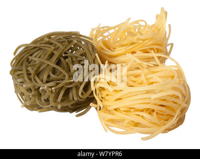 Nido di Tagliolini di pasta pila Foto Stock
