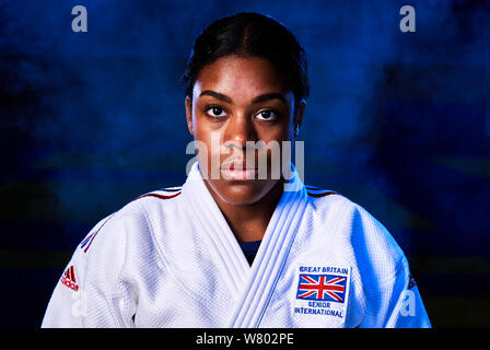 Team GB di Nekoda Smythe-Davis durante il Judo Campionati del Mondo team annuncio e media day all'BJA Centro di Eccellenza, Walsall. Foto Stock