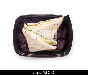Sani snack nutriente con verdure in nero nella casella di consegna Foto Stock