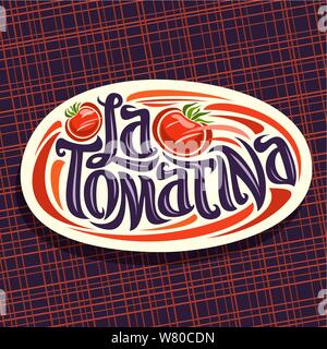 Il logo del vettore per La Tomatina festival Illustrazione Vettoriale