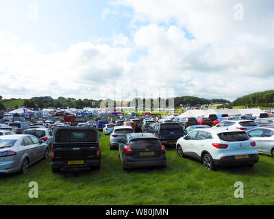 Wigtown orticoli e di pollame mostra 2019, dal parcheggio Foto Stock