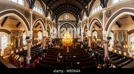 La Chiesa greco-ortodossa della Vergine Maria "Eleousa", nella nuova Lenton, Nottingham, Inghilterra, Regno Unito. Foto Stock