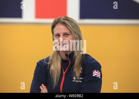 Walsall, Birmingham, British Judo i membri del team in preparazione per il judo Campionati del mondo che si svolgono in Tokyo foto di Alice Schlesinger ©Ged Foto Stock