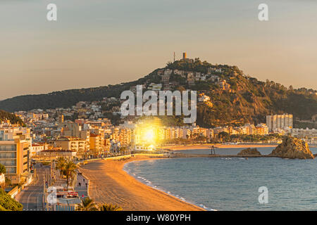 SABADELL SPIAGGIA CITTÀ VECCHIA Blanes Costa Brava Girona Catalogna SPAGNA Foto Stock