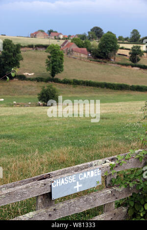 Caccia privato Borgogna Francia Foto Stock