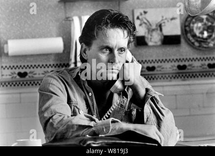 Michael Douglas, sul set del film "attrazione fatale", Paramount Pictures, foto di Andy Schwartz, 1987 Foto Stock
