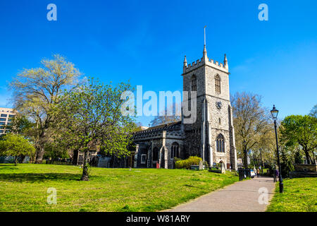 St Dunstan e Chiesa di Tutti i Santi di Stepney, London, Regno Unito Foto Stock