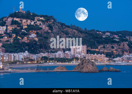 SABADELL SPIAGGIA CITTÀ VECCHIA Blanes Costa Brava Girona Catalogna SPAGNA Foto Stock