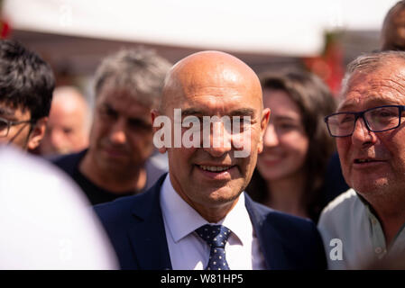 Izmir, Turchia - 19 maggio , 2019: Celebrazioni del 19 maggio 2019 Memoriam di Mustafa Kemal Ataturk, Gioventù e Sport Festival Izmir Konak Turchia. Repub Foto Stock