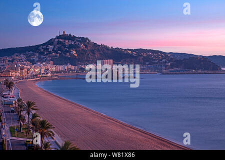 SABADELL SPIAGGIA CITTÀ VECCHIA Blanes Costa Brava Girona Catalogna SPAGNA Foto Stock