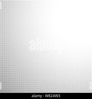 Modello di mezzi toni. Set di punti. Texture punteggiata su sfondo bianco. La sovrapposizione del modello di grunge. Distress Design lineare. Illustrazione Vettoriale