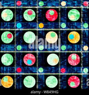 Colorati cerchi psichedelici. astratta sfondo geometrico. illustrazione vettoriale Illustrazione Vettoriale