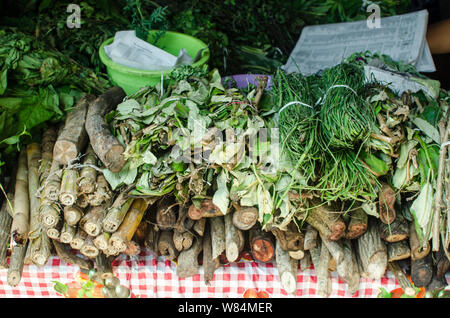 Le erbe medicinali in vendita in Mercadito de Calidonia nella città di Panama Foto Stock