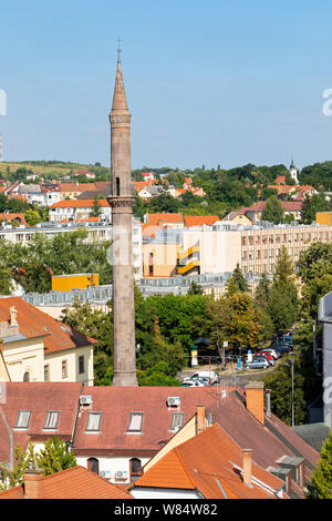 Immagine di un rinnovato minareto turco in Eger Ungheria Foto Stock