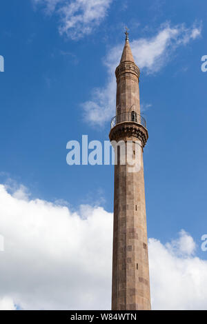 Immagine di un rinnovato minareto turco in Eger Ungheria Foto Stock