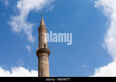 Immagine di un rinnovato minareto turco in Eger Ungheria Foto Stock