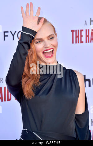 Los Angeles, Stati Uniti d'America. 06 Ago, 2019. Madeline Brewer alla premiere di stagione 3 finale di Hulu serie TV "la serva del racconto: la cameriera relazione dell' al Regency Village Theatre. Los Angeles, 06.08.2019 | Utilizzo di credito in tutto il mondo: dpa/Alamy Live News Foto Stock