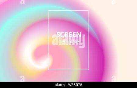 Colorato sfondo geometrico. Forme di fluido composizione. Raffreddare le forme di gradiente di composizione. Illustrazione Vettoriale