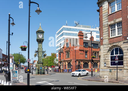 Chamberlain orologio, Frederick Street, il Quartiere dei Gioiellieri, Birmingham, West Midlands, England, Regno Unito Foto Stock