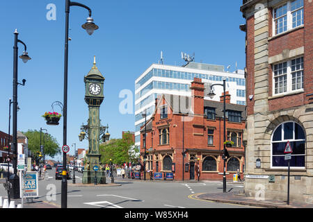 Chamberlain orologio, Frederick Street, il Quartiere dei Gioiellieri, Birmingham, West Midlands, England, Regno Unito Foto Stock