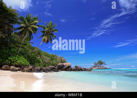 New Scenic 5 posti dell'isola di Mahe, Seychelles, Oceano Indiano Foto Stock