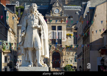 Chateau-Thierry (Francia settentrionale): Statua di Jean de la Fontaine Foto Stock