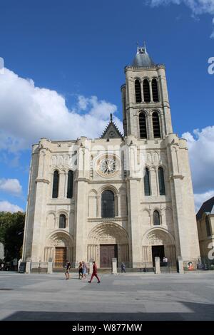 Basilica Cattedrale di Saint Denis, Francia Foto Stock