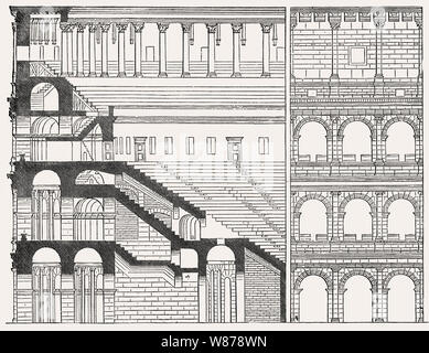 Il Colosseo, antico anfiteatro, Roma, Italia Foto Stock