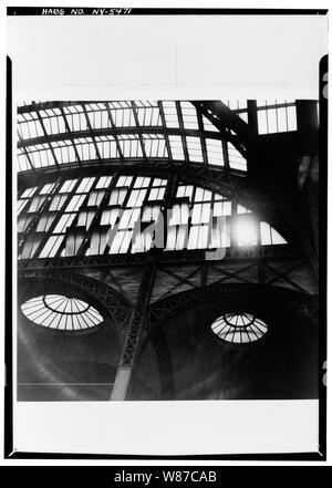 Atrio DETTAGLIO DEL TETTO. - Pennsylvania Station; 21. Storici edifici americano sondaggio, Edward Popko, fotografo 1965, CONCOURSE DETTAGLIO DEL TETTO. - Stazione di Pennsylvania, 370 Seventh Avenue, a ovest di trenta prima di trenta-prima-trentatreesima strade, New York New York County, NY Foto Stock