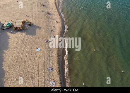 Vista aerea Sant Pere Pescador in Costa Brava Catalogna Foto Stock