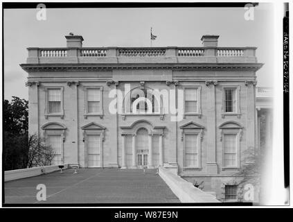 164. Oriente elevazione; vista di elevazione completa; 164. Oriente elevazione; vista di elevazione completa - la Casa Bianca, 1600 Pennsylvania Avenue, Northwest, Washington, Distretto di Columbia, DC Foto Stock