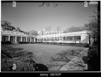 172. Giardino di Rose; vista guardando NW; 172. Giardino di Rose; vista guardando NW - la Casa Bianca, 1600 Pennsylvania Avenue, Northwest, Washington, Distretto di Columbia, DC Foto Stock