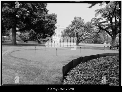 192. Motivi del sud; vista del Putting Green; 192. Motivi del sud; vista del Putting Green - White House, 1600 Pennsylvania Avenue, Northwest, Washington, Distretto di Columbia, DC Foto Stock