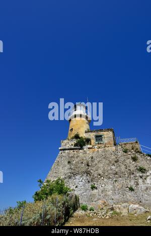 Faro,Corfù fortezza vecchia,old fort,Kerkyra,Corfù, Grecia Foto Stock