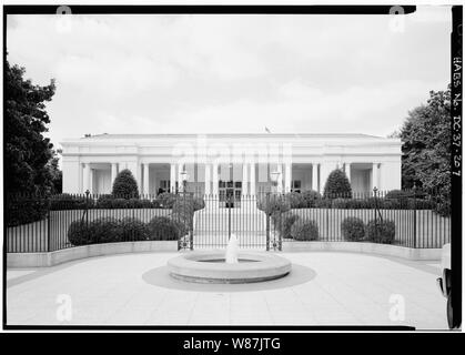 207. Ala Est; vista di elevazione Orientale; 207. Ala Est; vista di elevazione est - la Casa Bianca, 1600 Pennsylvania Avenue, Northwest, Washington, Distretto di Columbia, DC Foto Stock