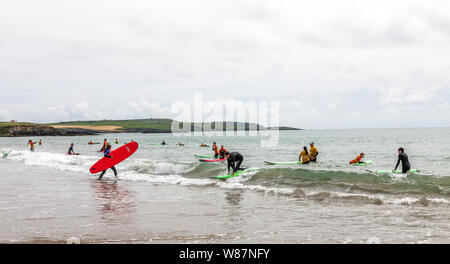 Garrettstown, Cork, Irlanda. 08 Ago, 2019. Ai giovani di imparare a navigare in Garrettstown, Co. Cork, Irlanda. -Credito; Credito: David Creedon/Alamy Live News Foto Stock
