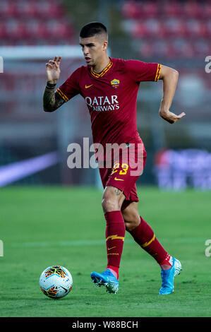 Gianluca Mancini di Roma durante la pre-stagione amichevole tra Roma e Athletic Bilbao a Stadio Renato Curi, Perugia, Italia il 7 agosto 2019. Foto di Giuseppe mafia. Foto Stock