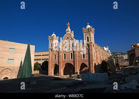 La chiesa in Batroun, Libano Foto Stock