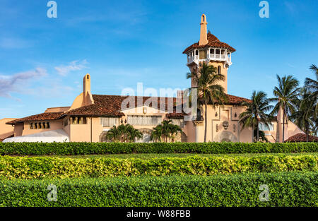 Mar-a-Lago il Palm Beach Break di Donald Trump e Casa del Mar-a-Lago Club, originariamente costruito negli anni Venti dal Marjorie Merriweather Post. (USA) Foto Stock