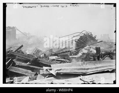 Dreamland bruciato, Coney Island, 5/27/11 Foto Stock