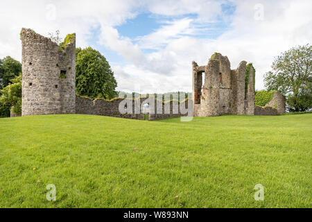 Il vecchio castello, il Crom Estate, Co Fermanagh, Irlanda del Nord Foto Stock