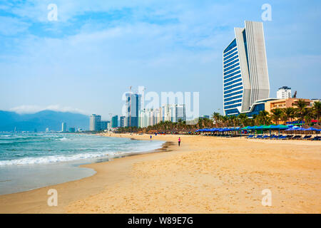 Danang mio Khe city beach nel centro di Da Nang city in Vietnam Foto Stock