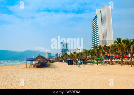 Danang mio Khe city beach nel centro di Da Nang city in Vietnam Foto Stock