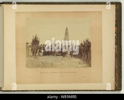 La dedizione del monumento a Bull Run battlefield - negativo da W. Morris Smith ; positivo da A. Gardner. Foto Stock